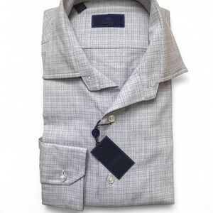 David Donahue Men's Classic Grayish pink Checkered Shirt